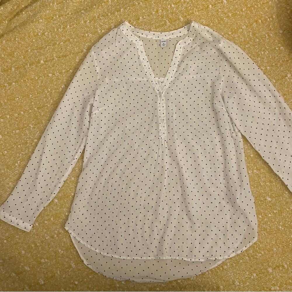 White Polka Dot Women's Top - Picture 8 of 9